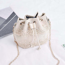 Load image into Gallery viewer, Bohemia Canvas Drawstring Lady Bucket Bag
